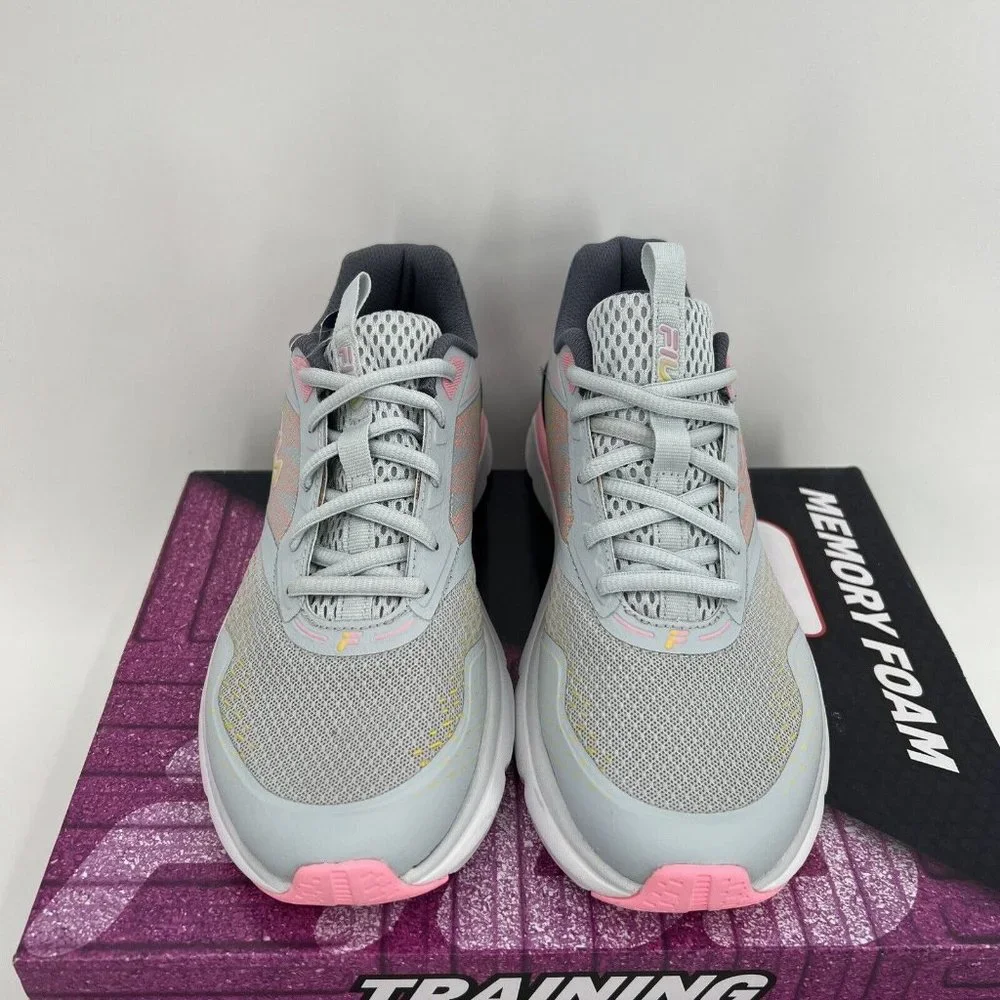 FILA Women's Memory Trexler 3 Running Shoes sz 10 Gray/Pink/Blue 5RM01888-414